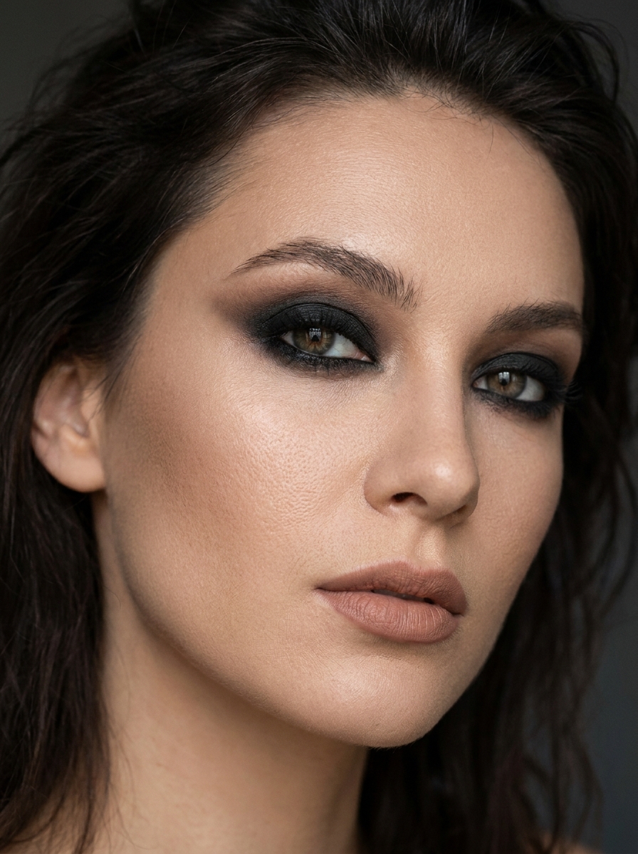 Black Smokey Witch Glam als Hexen Makeup Ideen Inspiration 2026